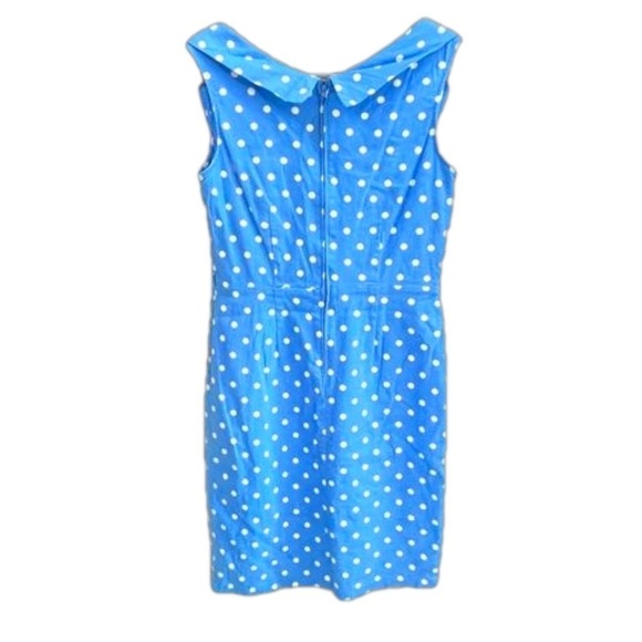 🔥TEMP PRICE DROP🔥 Lindy Bop Vanessa Retro Pencil pastel Blue Polka Dot Dress - Picture 3 of 11
